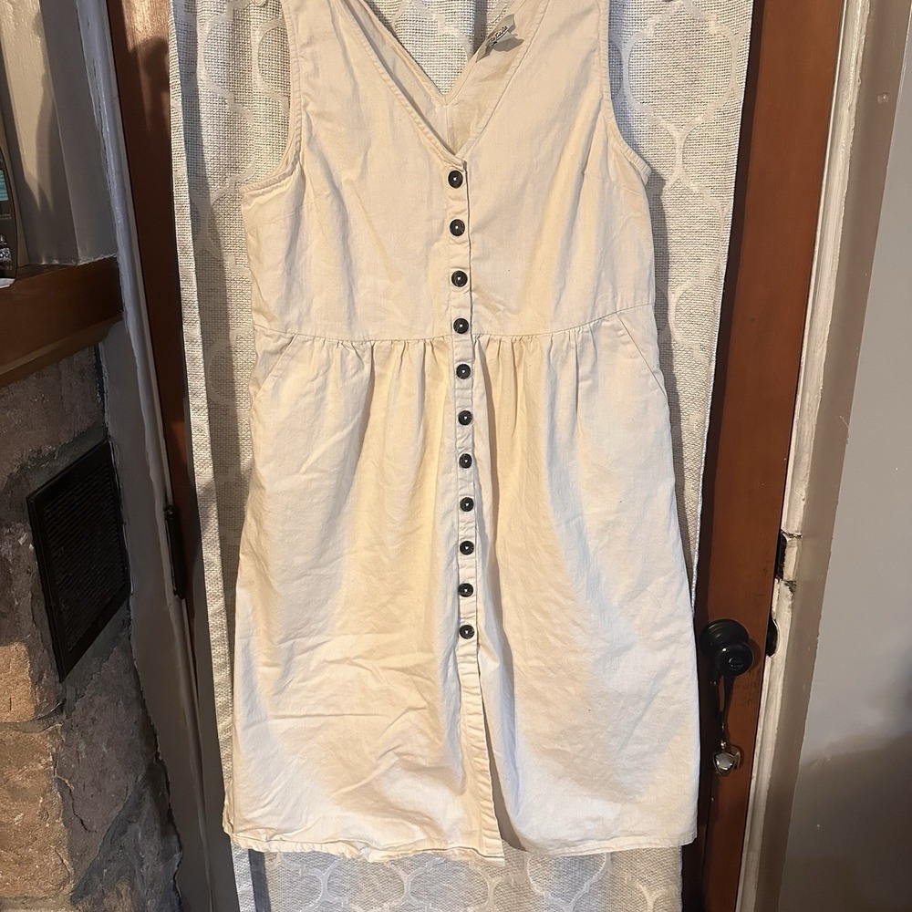 Bob Timberlake‎ Cotton Dress Button Front- Side Zip Womens Size 18